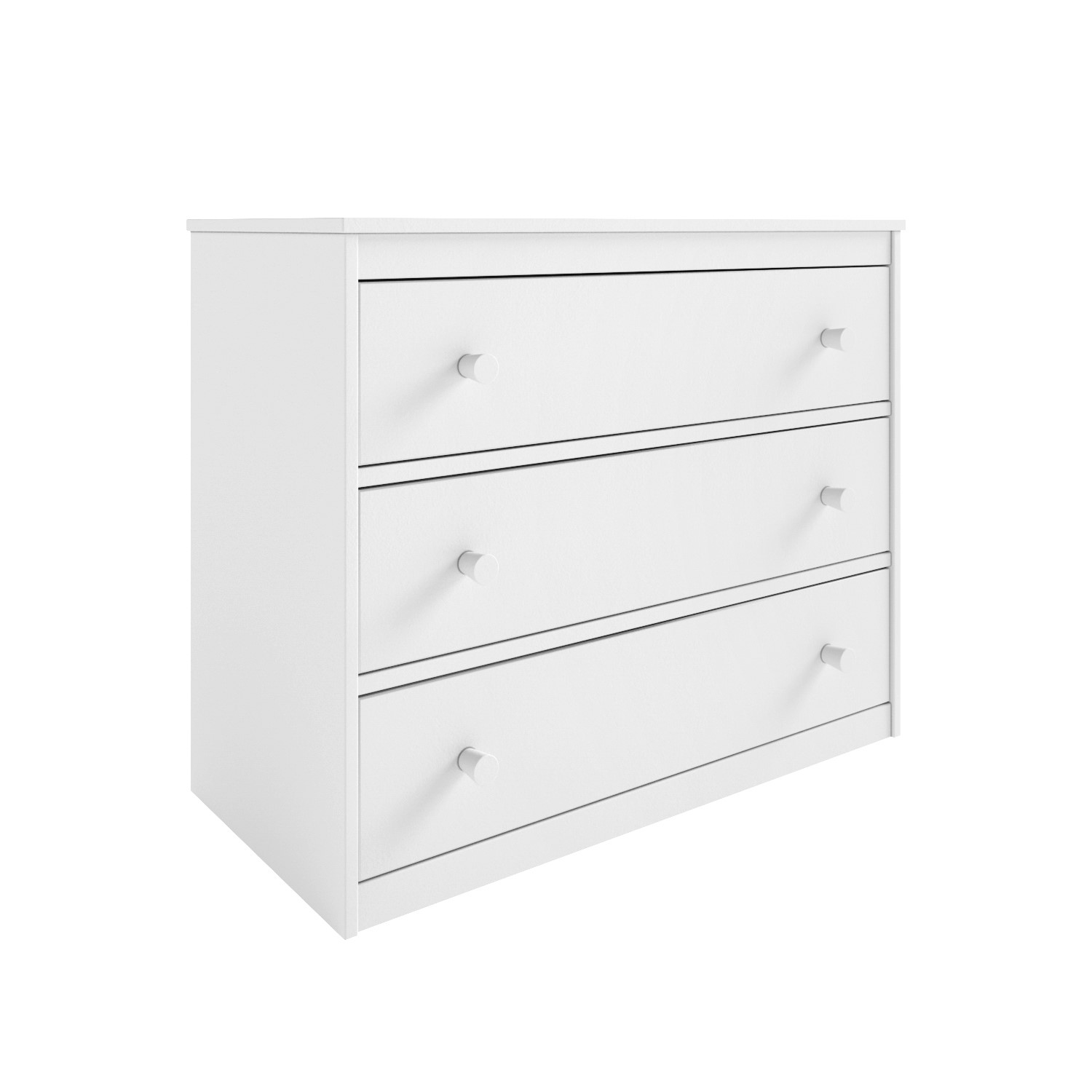 GRADE A1 - Windermere 3 Drawer Chest - White - Furniture123