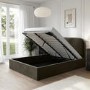 ONLY OPENED - Khaki Velvet Double Ottoman Bed Frame - Zara