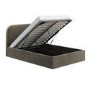 ONLY OPENED - Khaki Green Velvet Small Double Ottoman Bed - Zara