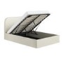 ONLY OPENED - Cream Fabric Small Double Ottoman Bed - Zara