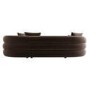 ONLY OPENED - Brown Velvet Left Hand Facing 4 Seater Curved Corner Sofa - Zuri