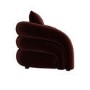 ONLY OPENED - Modern Deep Red Velvet Armchair with Cushion - Zuri