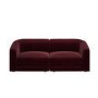 GRADE A1 - Burgundy Velvet Curved Modular 3 Seater Sofa - Laine