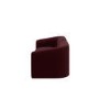 GRADE A1 - Burgundy Velvet Curved Modular 3 Seater Sofa - Laine
