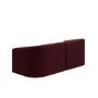 GRADE A1 - Burgundy Velvet Curved Modular 3 Seater Sofa - Laine