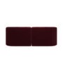 GRADE A1 - Burgundy Velvet Curved Modular 3 Seater Sofa - Laine