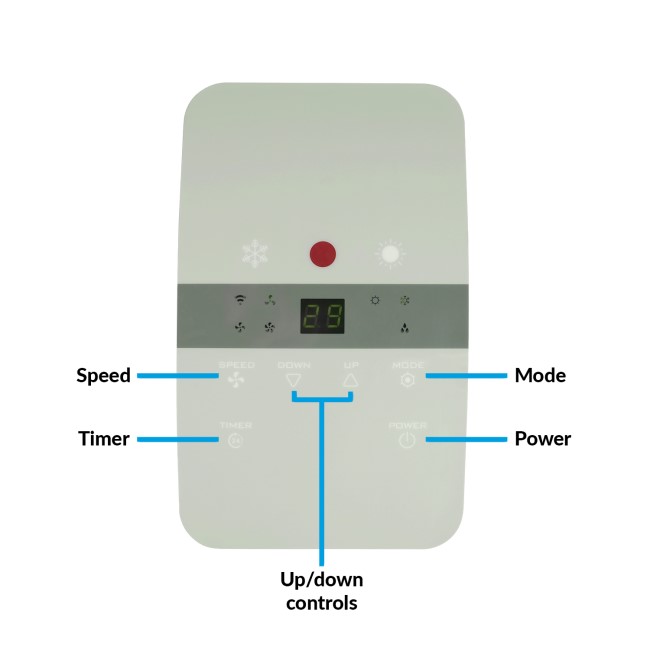 electriQ AirFlex 14000 BTU Smart Portable Air Conditioner with Heat Pump