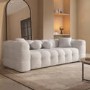 ALMOST PERFECT - Cream Boucle 3 Seater Bubble Sofa - Alessia