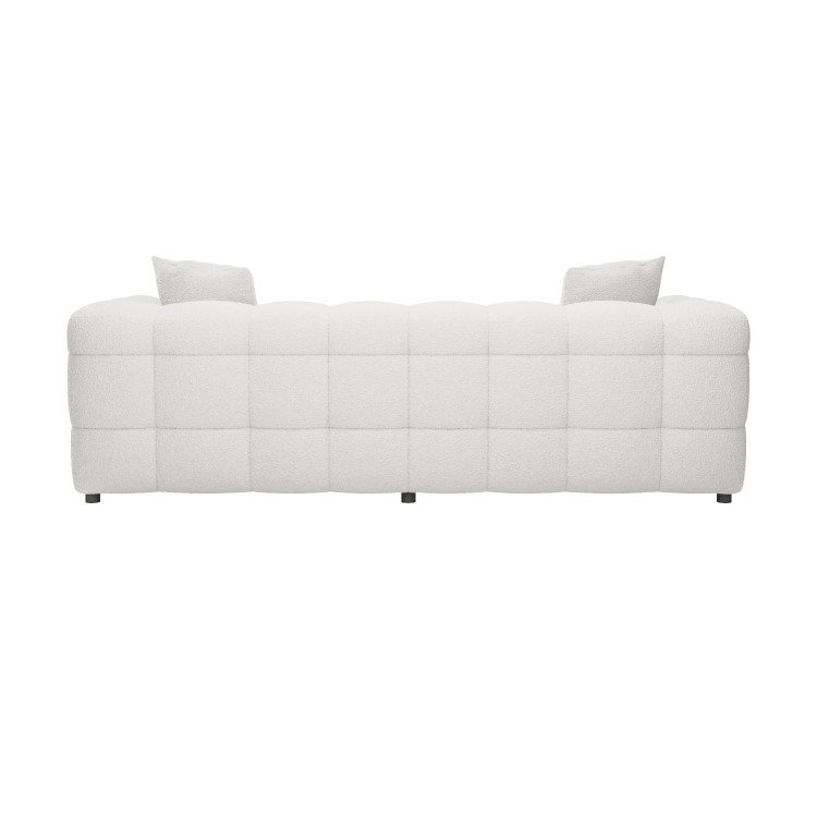 Cream Boucle 3 Seater Cloud Sofa - Alessia