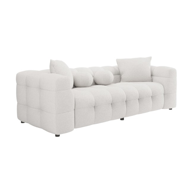 Cream Boucle 3 Seater Cloud Sofa - Alessia