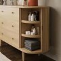 ALMOST PERFECT - Wide Oak Chest of 3 Drawers with Cupboards - Breuer