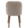 ALMOST PERFECT - Set of 2 Taupe Chenille Dining Chairs with Contrast Piped Detail - Claudia