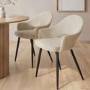 ALMOST PERFECT - colbie beige fabric dining chairs set of 2