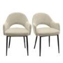 ALMOST PERFECT - colbie beige fabric dining chairs set of 2