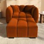 ALMOST PERFECT - Burnt Orange Velvet Footstool - Elod