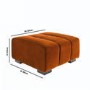 ALMOST PERFECT - Burnt Orange Velvet Footstool - Elod