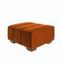 ALMOST PERFECT - Burnt Orange Velvet Footstool - Elod