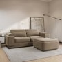 ALMOST PERFECT - Mink Velvet 3 Seater Sofa - Elvi