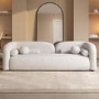 ALMOST PERFECT - Cream Boucle Curved 3 Seater Cloud Sofa - Elma