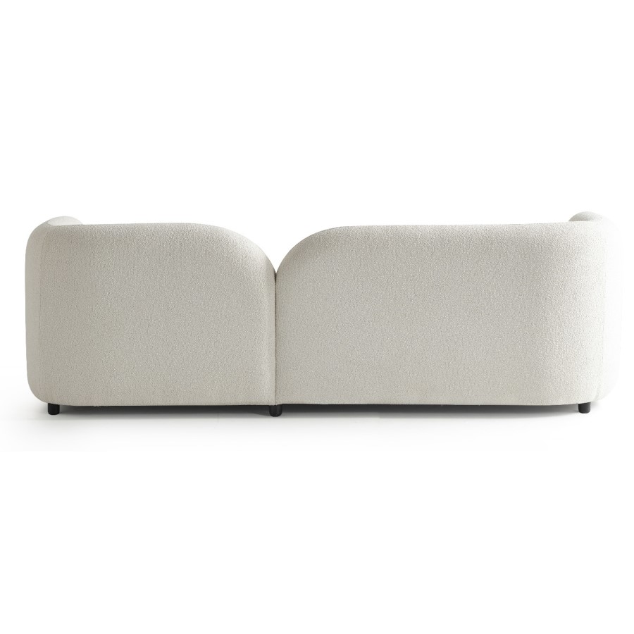 ALMOST PERFECT - Cream Boucle Curved 3 Seater Cloud Sofa - Elma