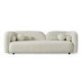 ALMOST PERFECT - Cream Boucle Curved 3 Seater Cloud Sofa - Elma