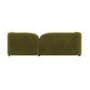 ALMOST PERFECT - Olive Green Velvet Curved 3 Seater Sofa - Elma