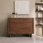 ALMOST PERFECT - Dark Wood Mid Century Chest of 3 Drawers - Emile Sustainable Furniture