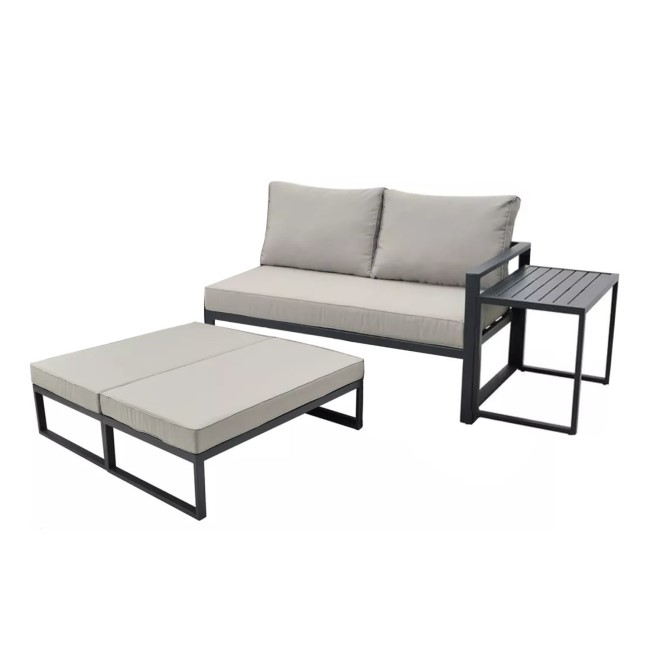 ALMOST PERFECT - 2 Seater Modular Stack Away Garden Sofa with Fully Waterproof Cover - Fortrose