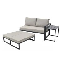 GRADE A2 - 2 Seater Modular Stack Away Garden Sofa with Fully Waterproof Cover - Fortrose