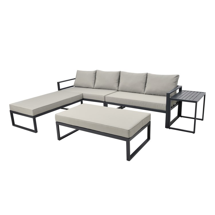 4 Seater Modular Stack Away Garden Sofa with Fully Waterproof Cover - Fortrose