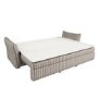 GRADE A2 - Beige Striped Chenille 3 Seater Futon Sofa Bed with Storage - Gaia