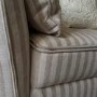 GRADE A2 - Beige Striped Chenille 3 Seater Futon Sofa Bed with Storage - Gaia