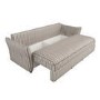 GRADE A2 - Beige Striped Chenille 3 Seater Futon Sofa Bed with Storage - Gaia