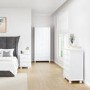 GRADE A2 - White 3 Drawer Bedside Table - Hamilton