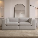 HSN003 Beige Boucle 3 Seater Sofa - Hudson