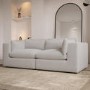 Beige Boucle 3 Seater Sofa - Hudson