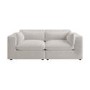 Beige Boucle 3 Seater Sofa - Hudson