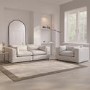 Beige Boucle 3 Seater Sofa - Hudson