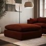 ALMOST PERFECT - Burnt Orange Velvet Footstool - Hudson