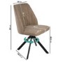 ONLY OPENED - Set of 2 Beige Faux Leather Swivel Dining Chairs - Logan