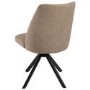 ONLY OPENED - Set of 2 Beige Faux Leather Swivel Dining Chairs - Logan