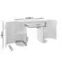 ALMOST PERFECT - White and Gold Large Dressing Table with Storage Drawer and Shelves - Lily