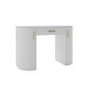 ALMOST PERFECT - White and Gold Large Dressing Table with Storage Drawer and Shelves - Lily