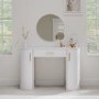 ALMOST PERFECT - White and Gold Large Dressing Table with Storage Drawer and Shelves - Lily