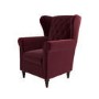 ALMOST PERFECT - Burgundy Velvet Wingback Armchair - Martha