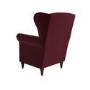ALMOST PERFECT - Burgundy Velvet Wingback Armchair - Martha