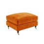 ALMOST PERFECT - Orange Velvet Footstool - Payton