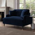 A2/PAY018 ALMOST PERFECT - Payton Dark Navy Velvet Loveseat