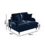 ALMOST PERFECT - Payton Dark Navy Velvet Loveseat
