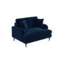 ALMOST PERFECT - Payton Dark Navy Velvet Loveseat